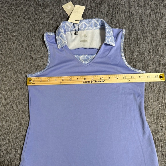Adidas Women’s Golf Fashion Print Sleeveless Polo - Picture 10 of 11